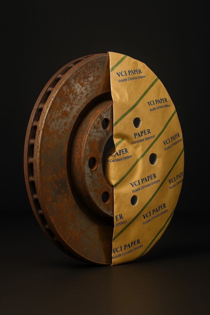 Storing Disc Brakes Rust-Free with VCI Paper