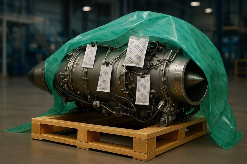 VCI Desiccant Solution for Enging Preservation Air Force Engine