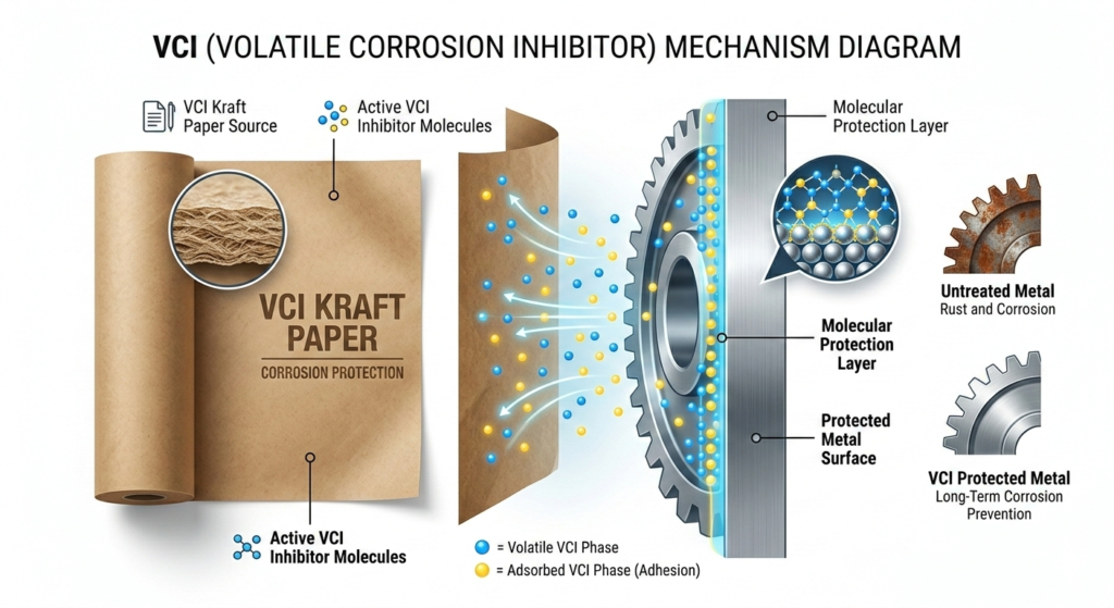 VCI (Volatile Corrosion Inhibitor) mechanism